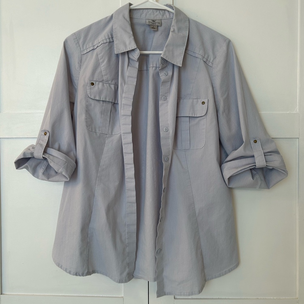 Worthington Stretch Button Down Blouse